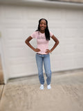 Being Present, Staying Present Tee - Pink