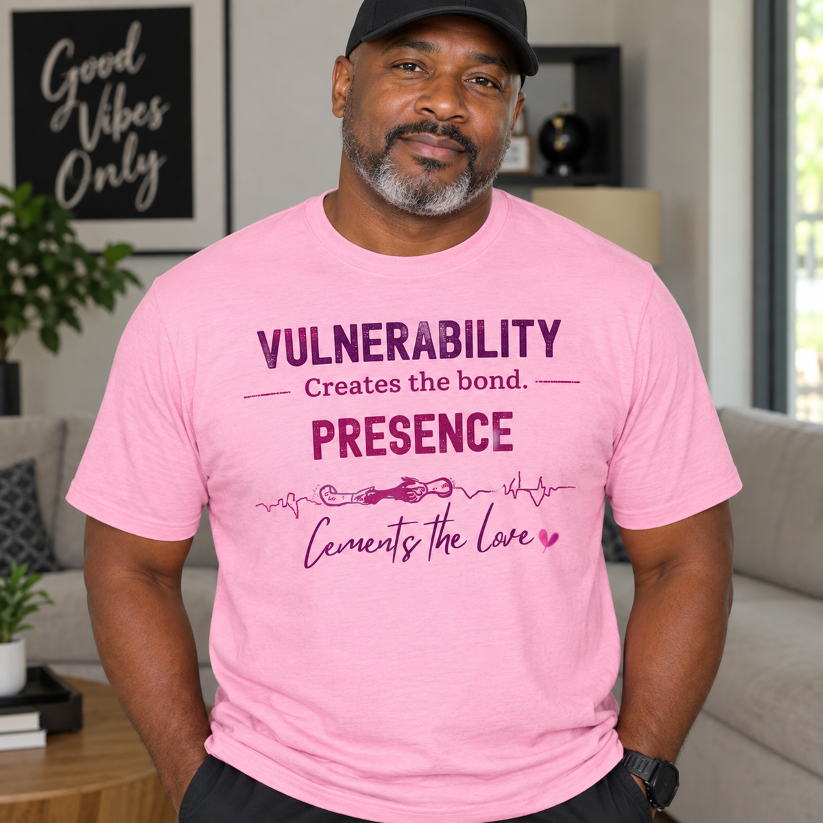 Vulnerability Creates the Bond Tee - Pink