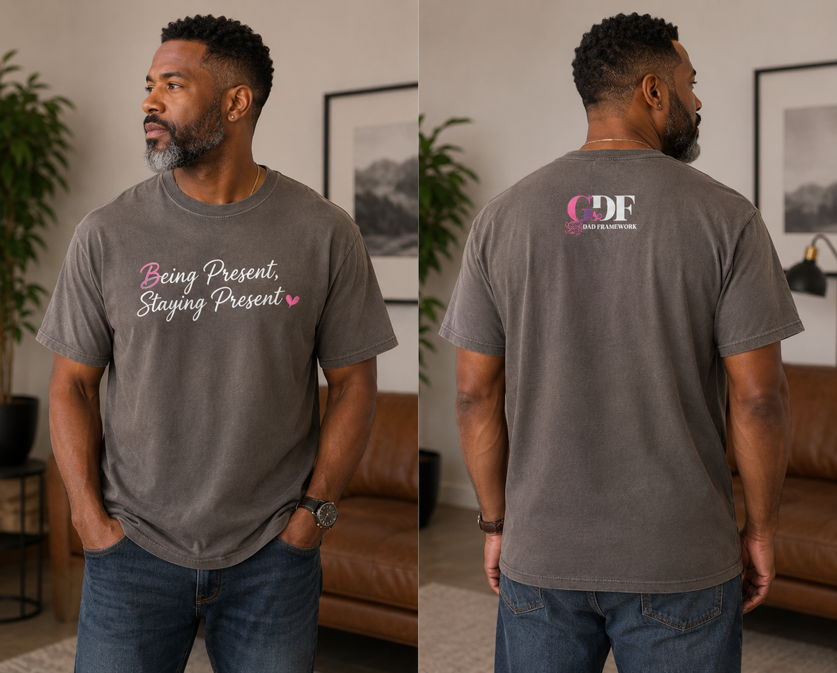 Being Present, Staying Present Tee - Cement
