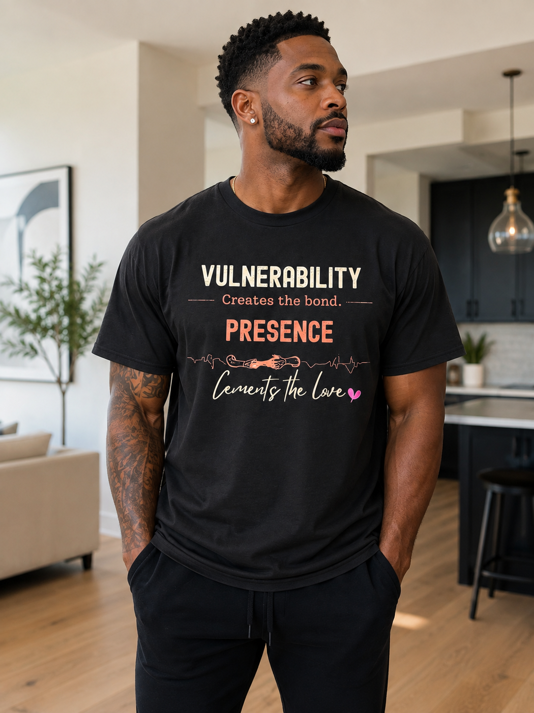 Vulnerability Creates the Bond Tee - Black